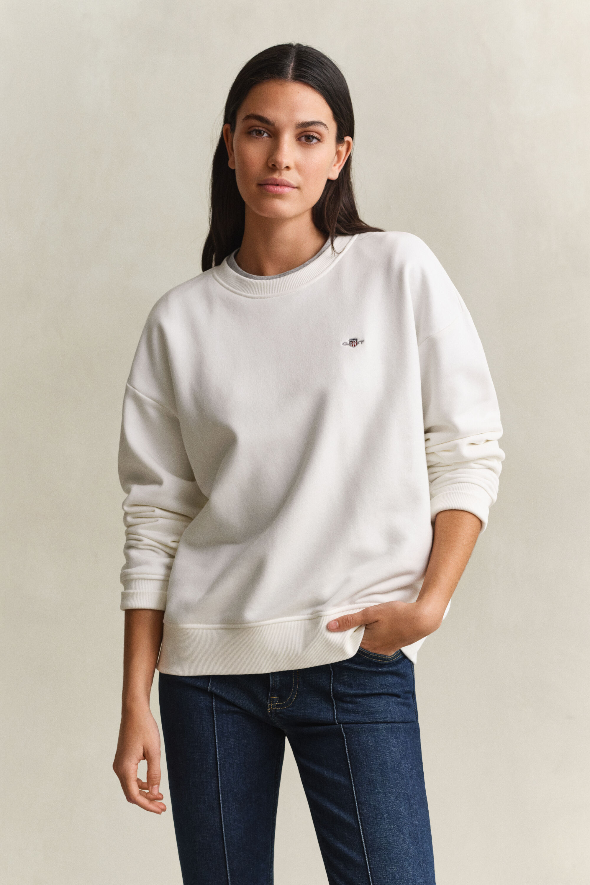 Shield Sweatshirt — EGGSHELL