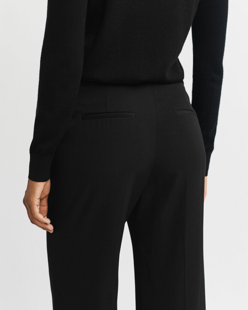 Wool Blend Flared Tuxedo Pants