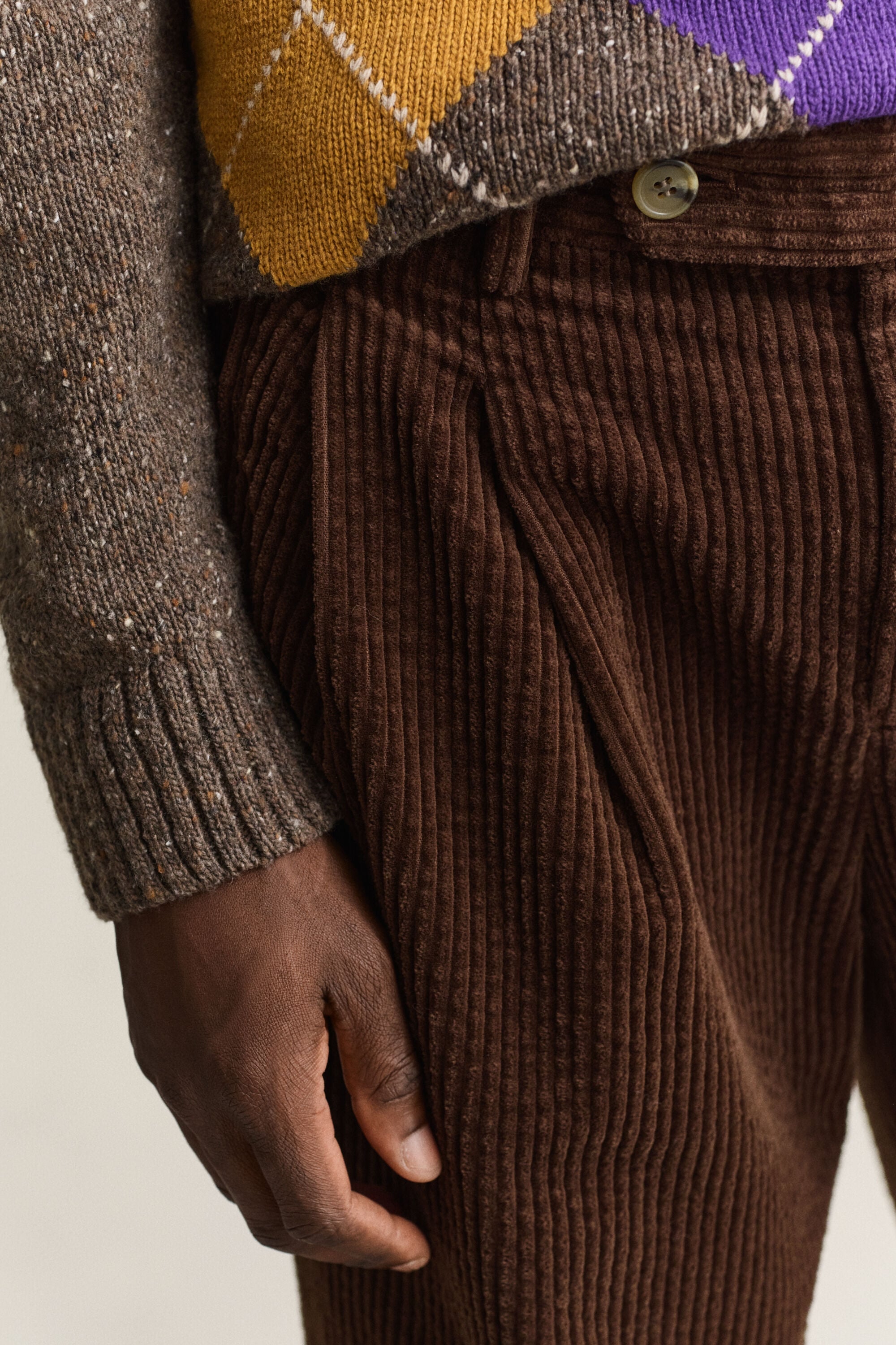 Corduroy Chinos — CARAMEL BROWN