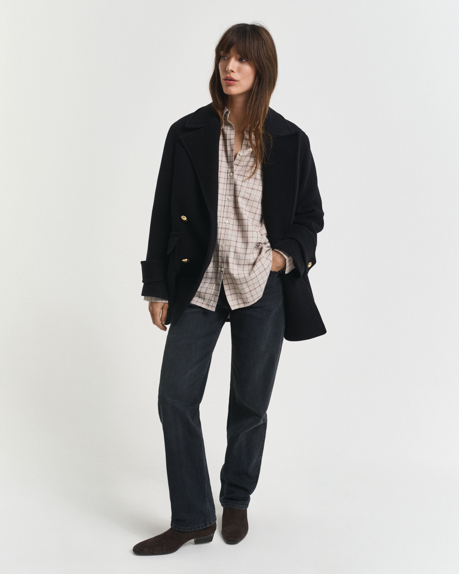 Relaxed Fit Checked Brushed Flannel Shirt