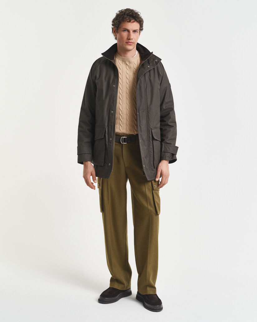 Cotton Cable Knit Crew Neck Sweater