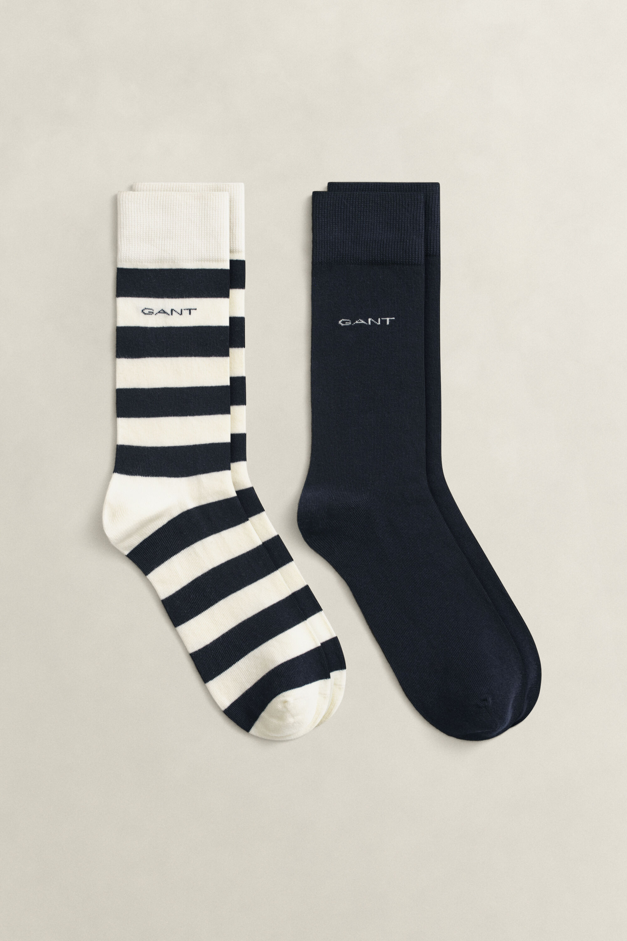 2-Pack Barstripe & Solid Socks