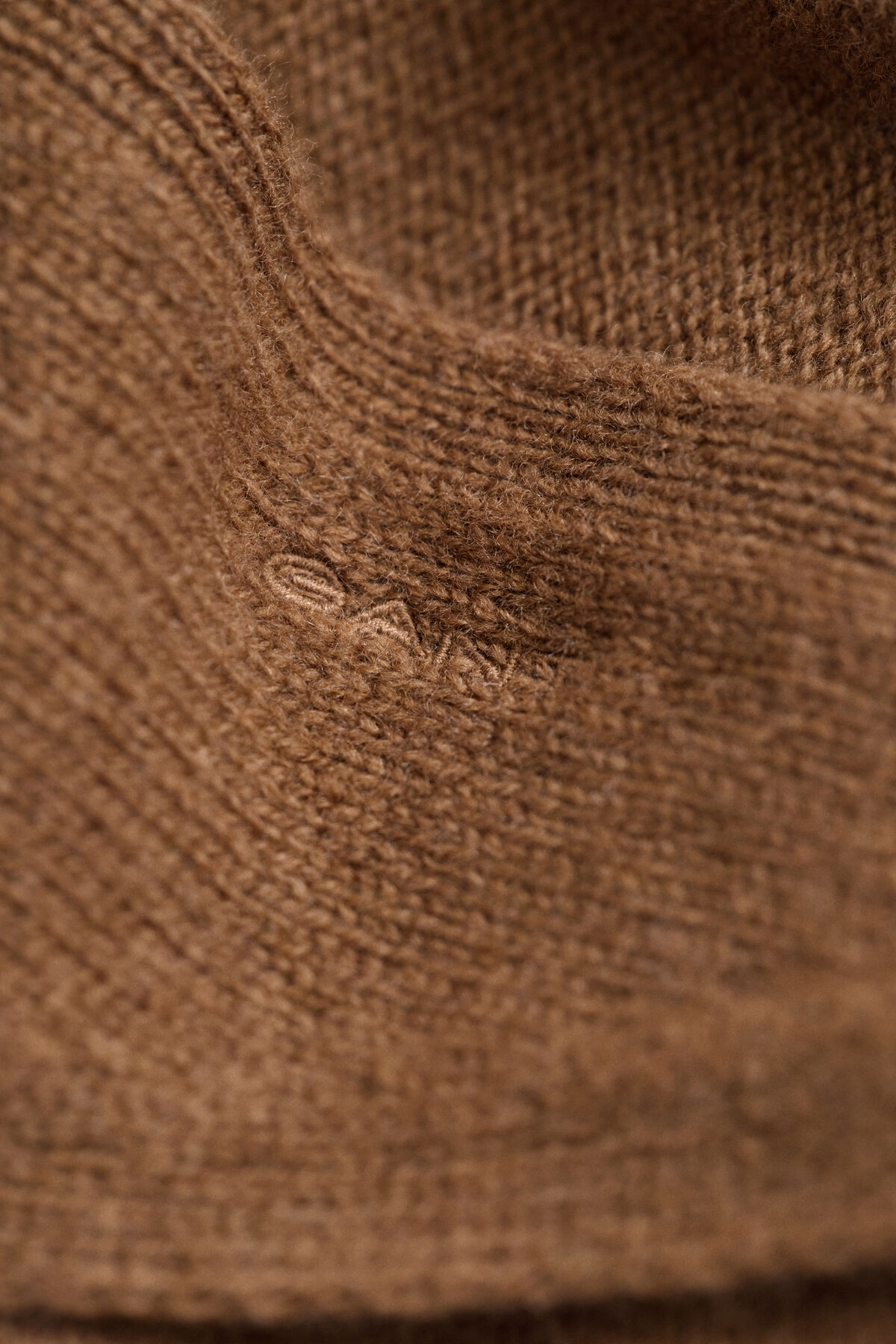 Wool Cashmere Triangle Scarf — WARM KHAKI