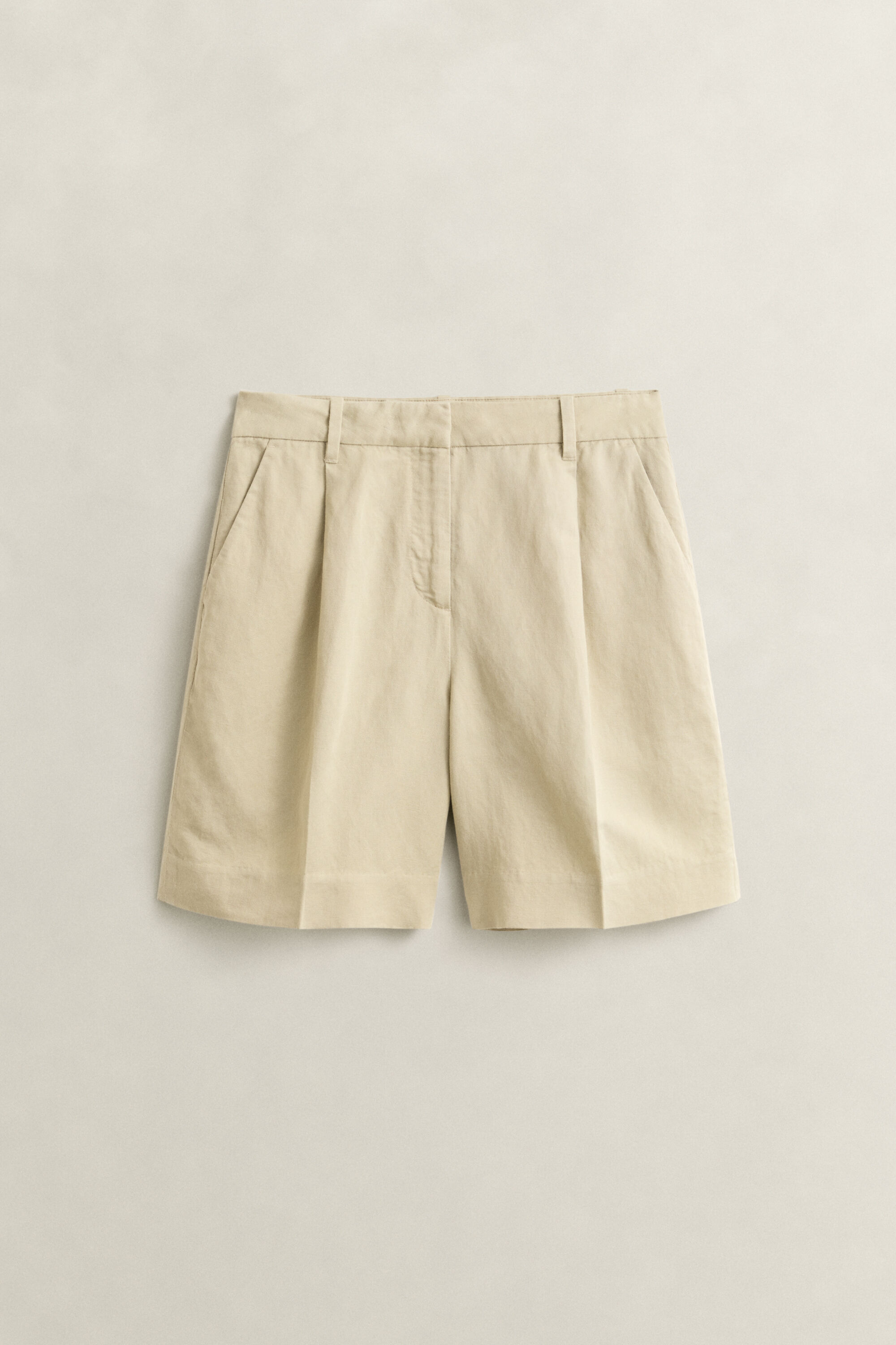 Tailored Linen Blend Shorts