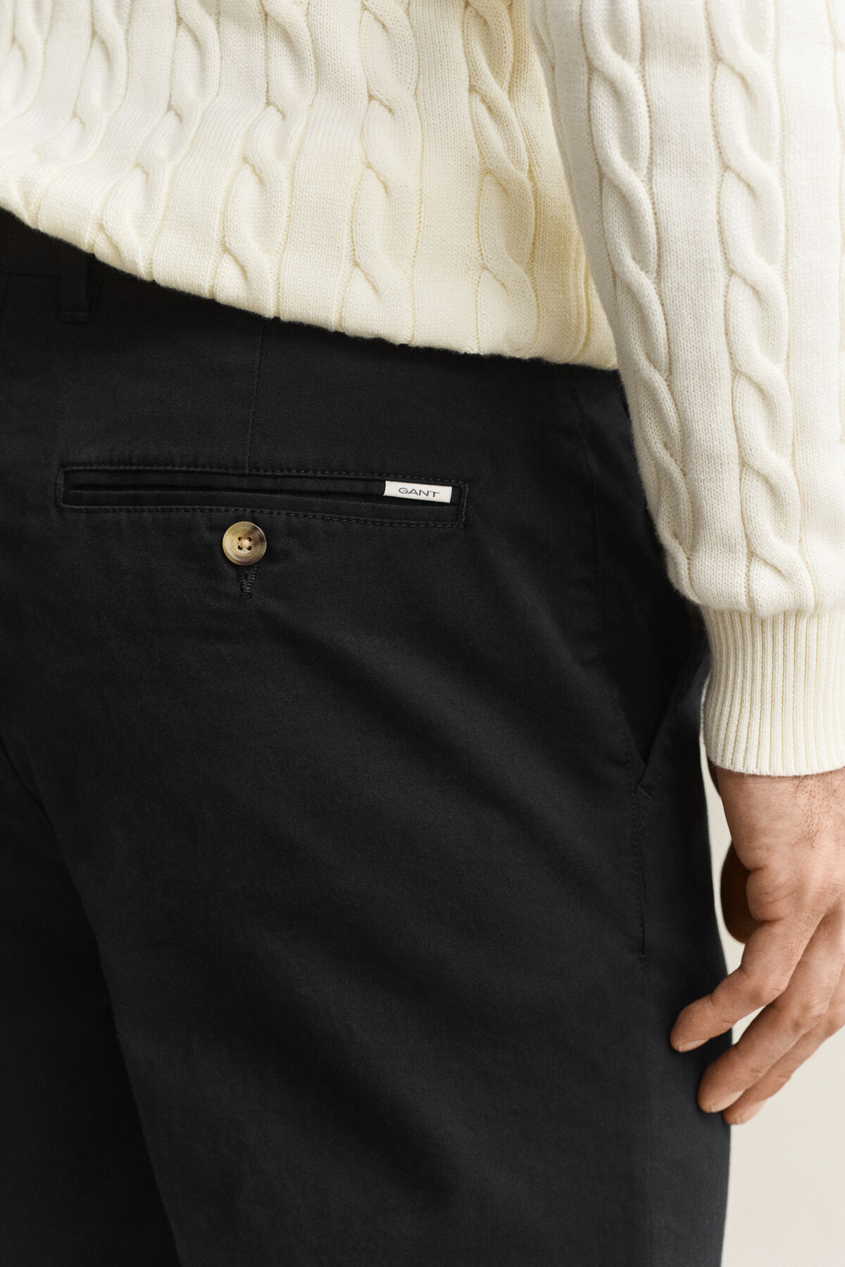 Classic Slim Chinos — BLACK