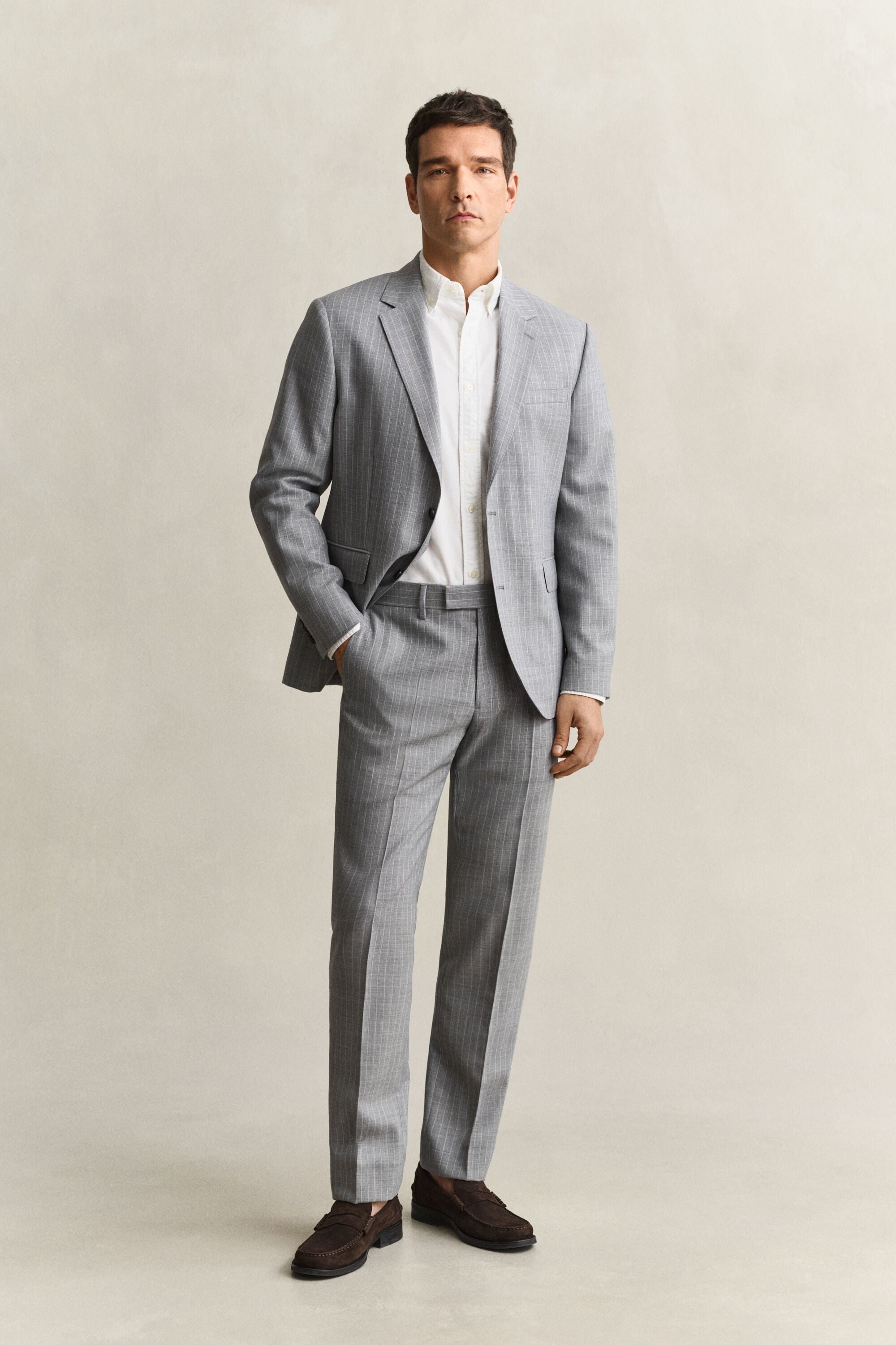 Pinstriped Suit Jacket