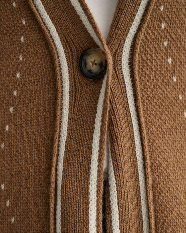 Argyle Long Cardigan