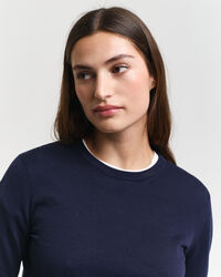 Fine Knit Crew Neck Sweater