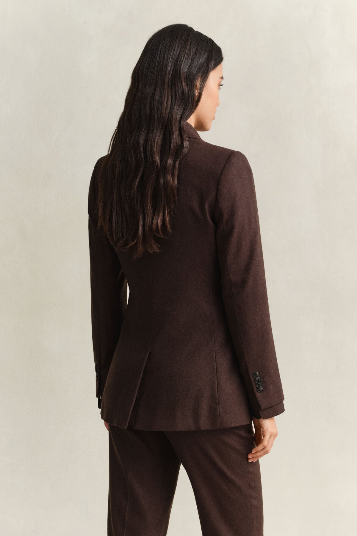 Flannel Blazer — DEEP BROWN