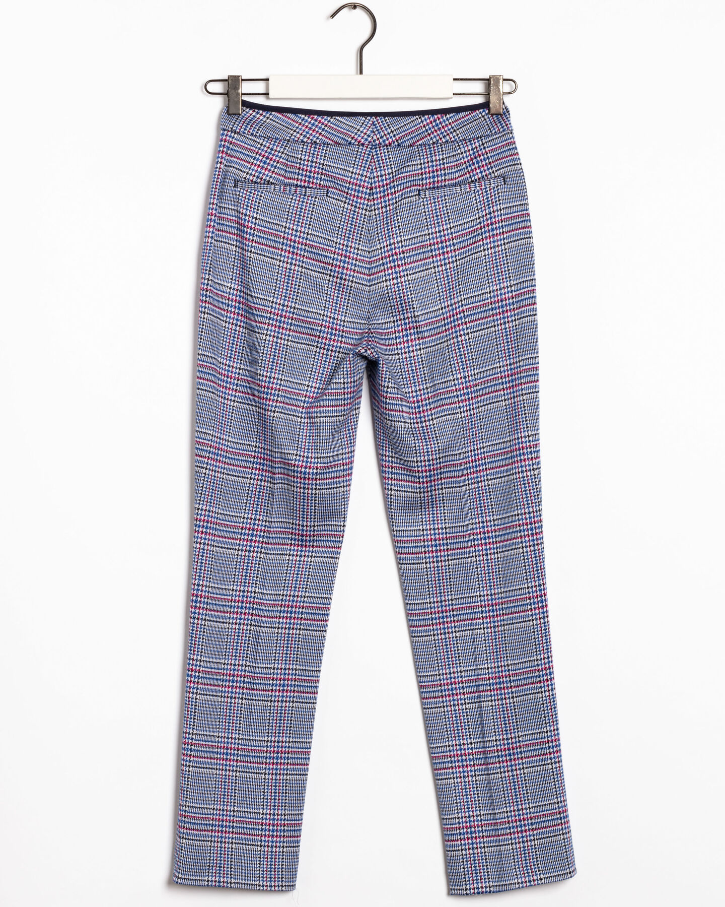 Check Jersey Cigarette Pants