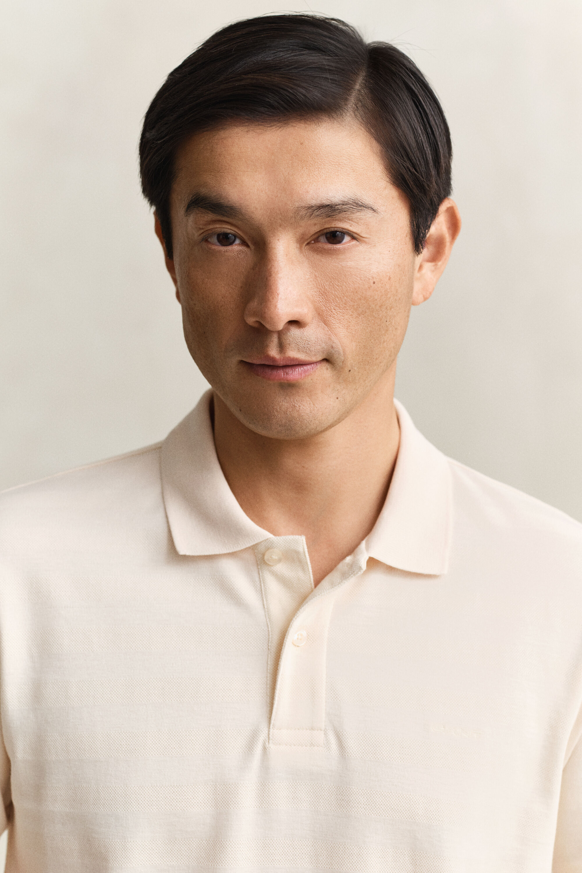 Textured Stripe Polo Shirt