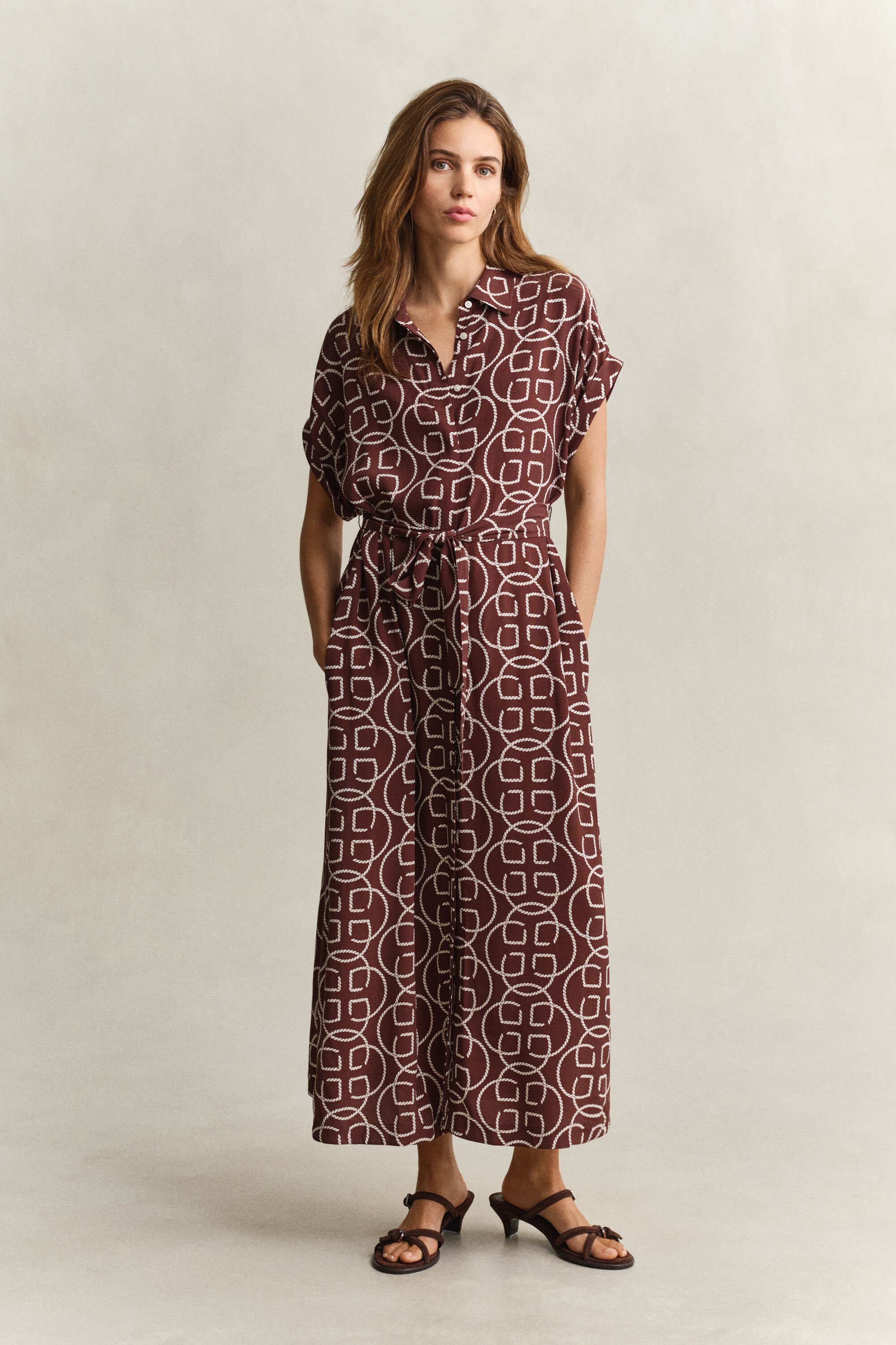 Monogram Cap Sleeve Dress