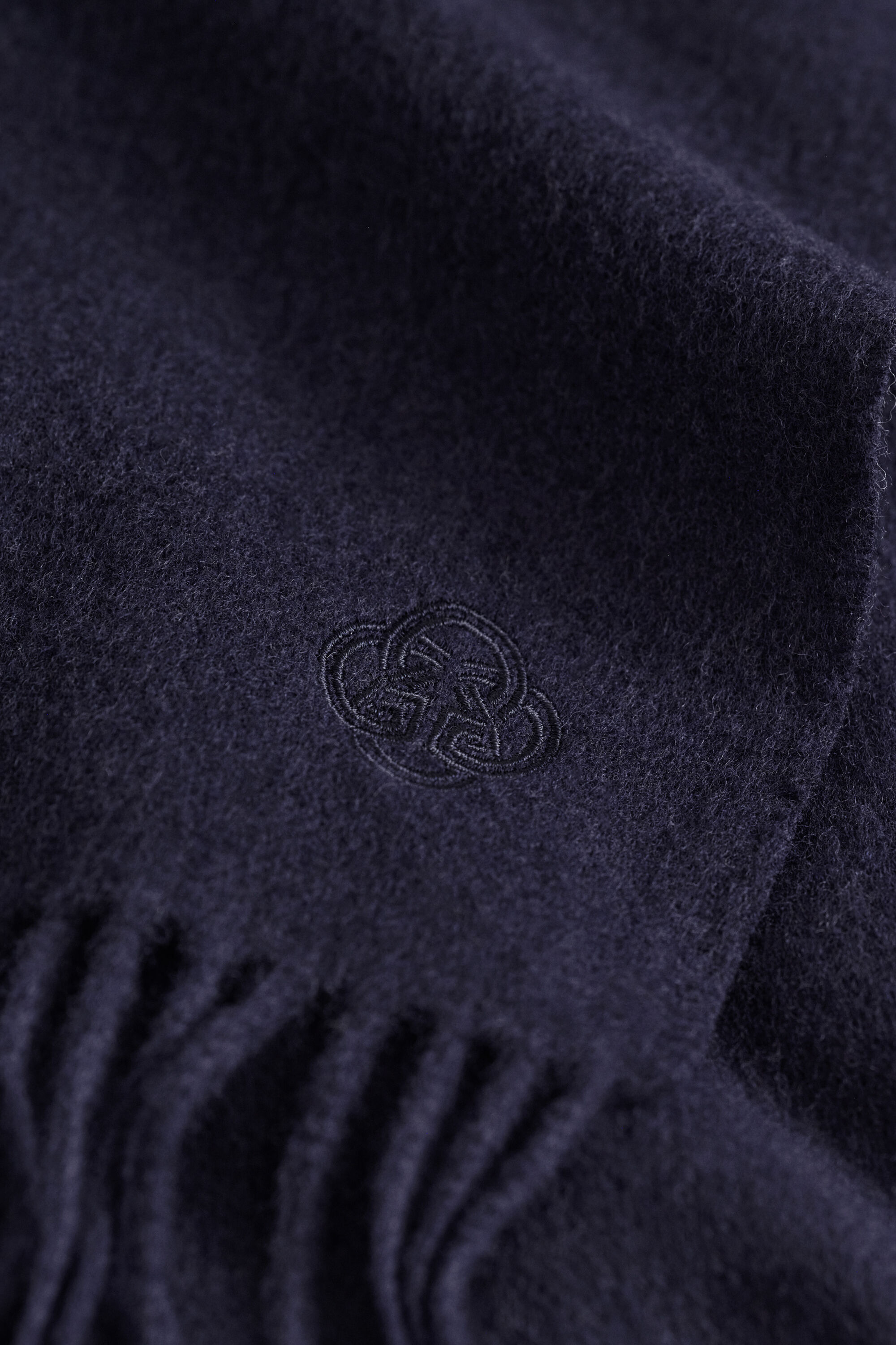 Woven Wool Scarf — EVENING BLUE
