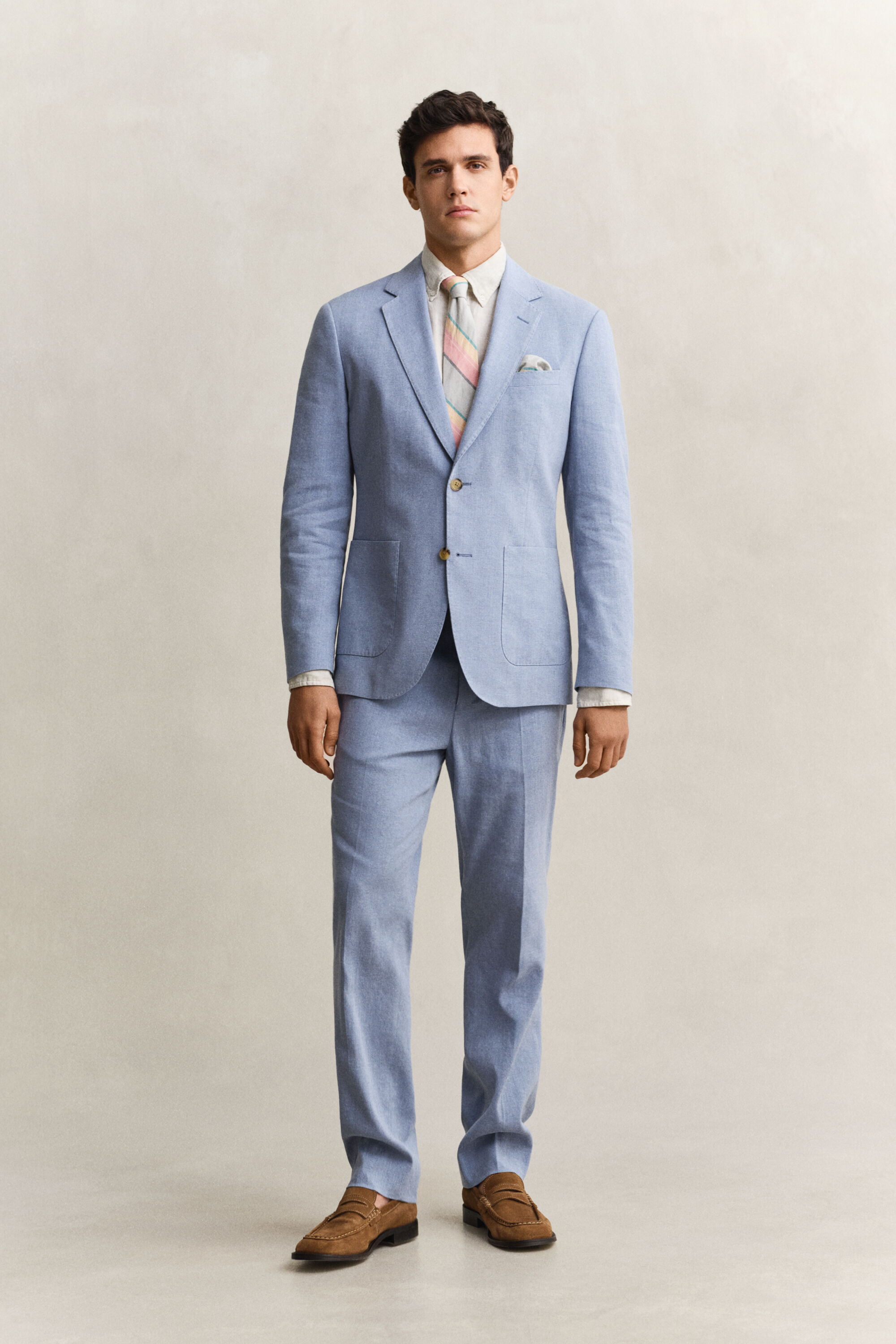 Linen Blend Suit Pants