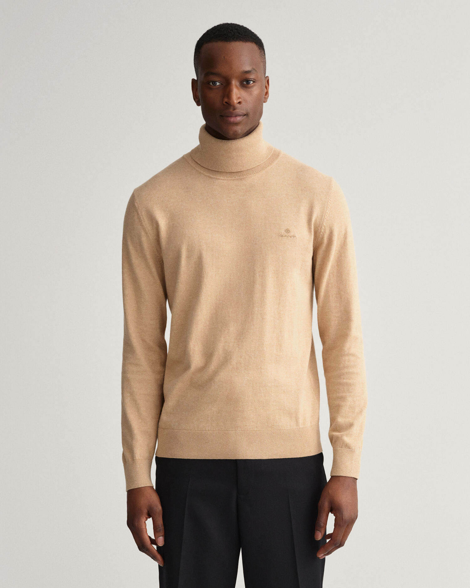 Cashmere roll neck sale jumper mens