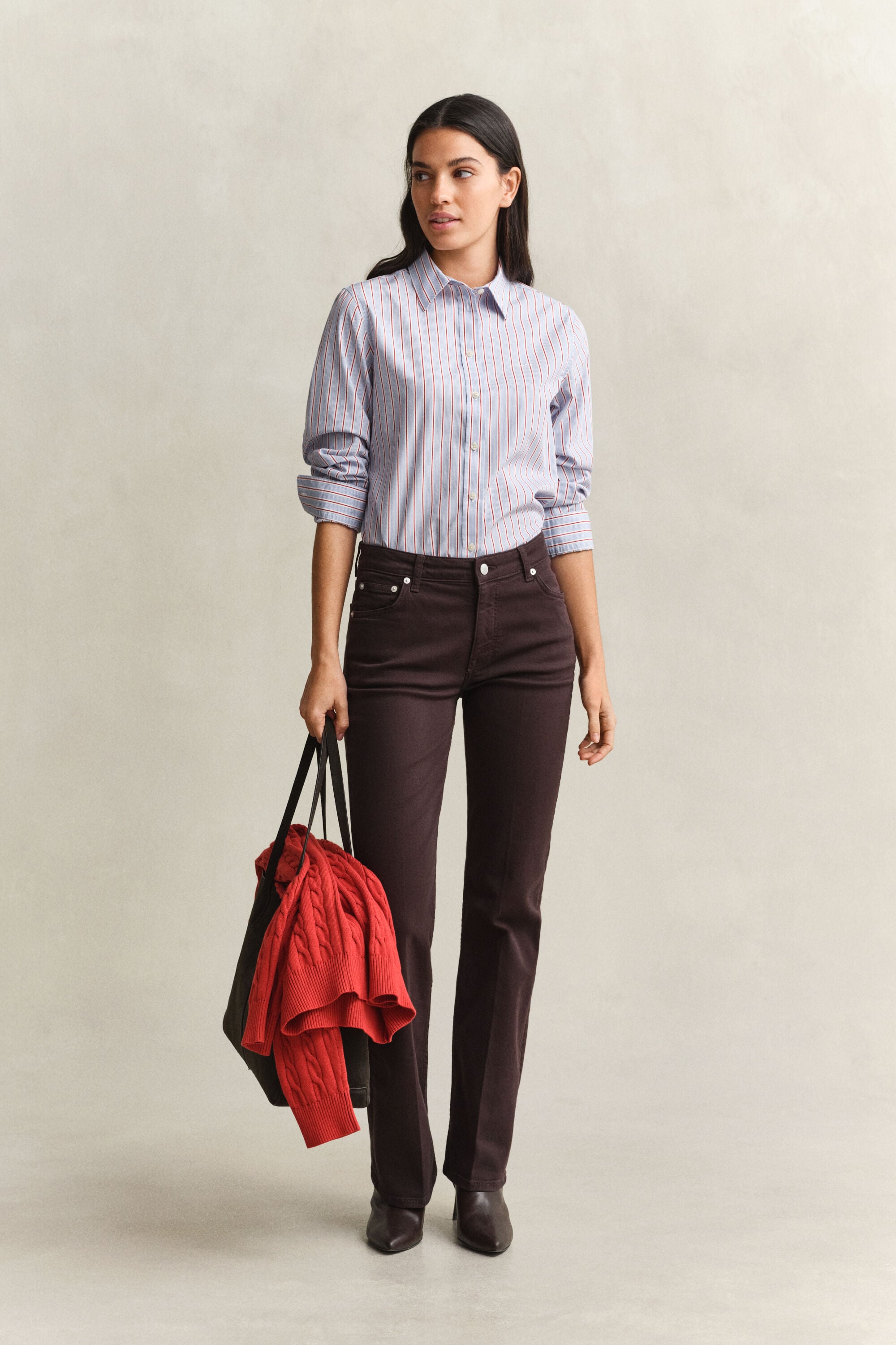 Regular Fit Striped Classic Poplin Shirt