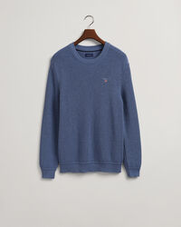 Cotton Wool Ribbed Crew Neck Sweater