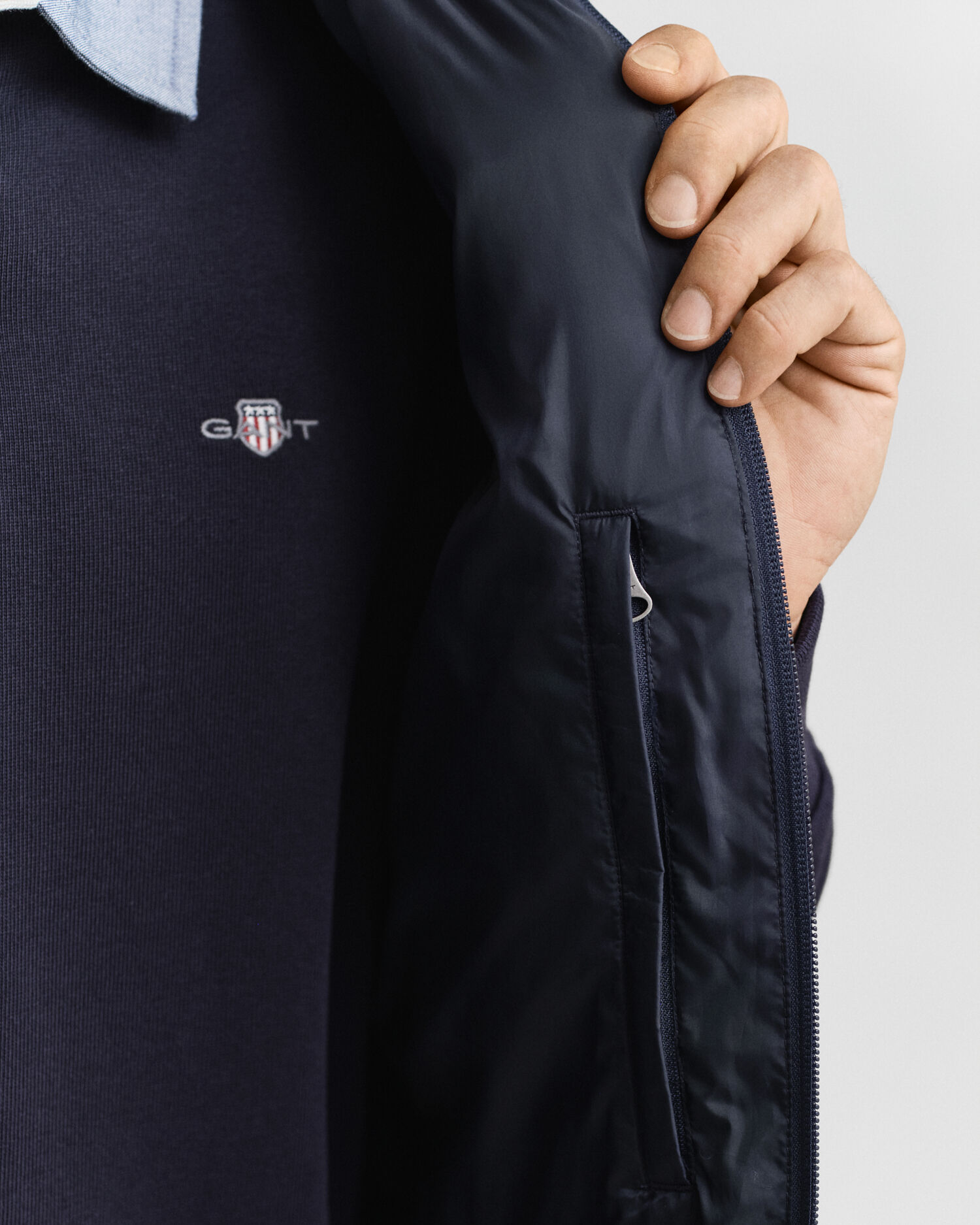 Light Down Vest — EVENING BLUE