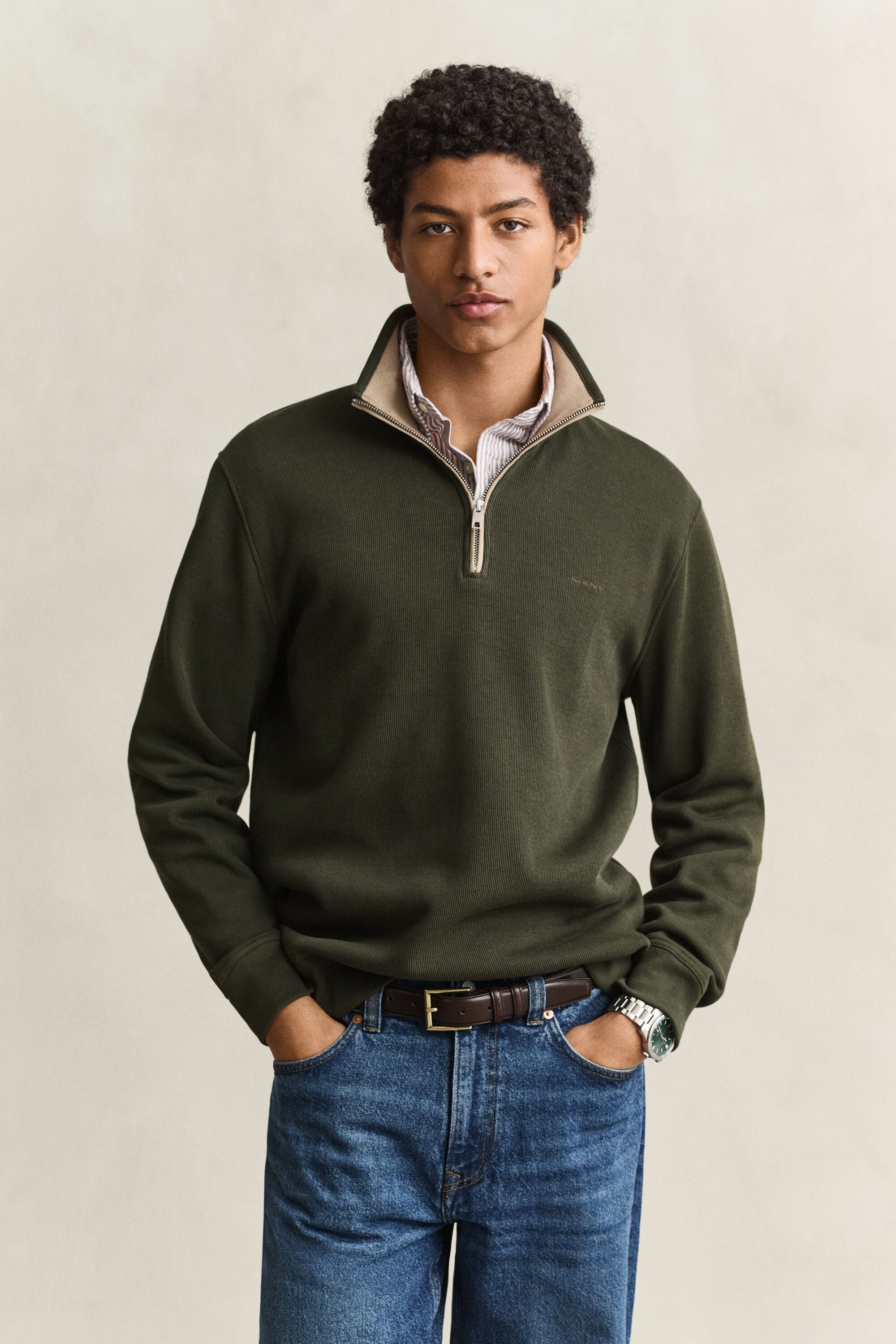 Sacker Rib Half-Zip Sweatshirt