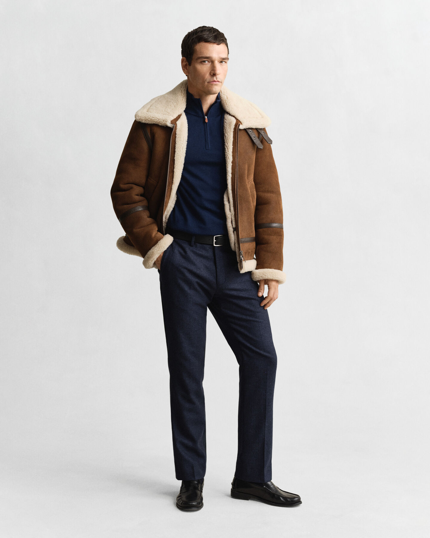 Extra Fine Merino Wool Half-Zip Sweater