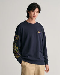 Dragon Crest Crew Neck Sweatshirt
