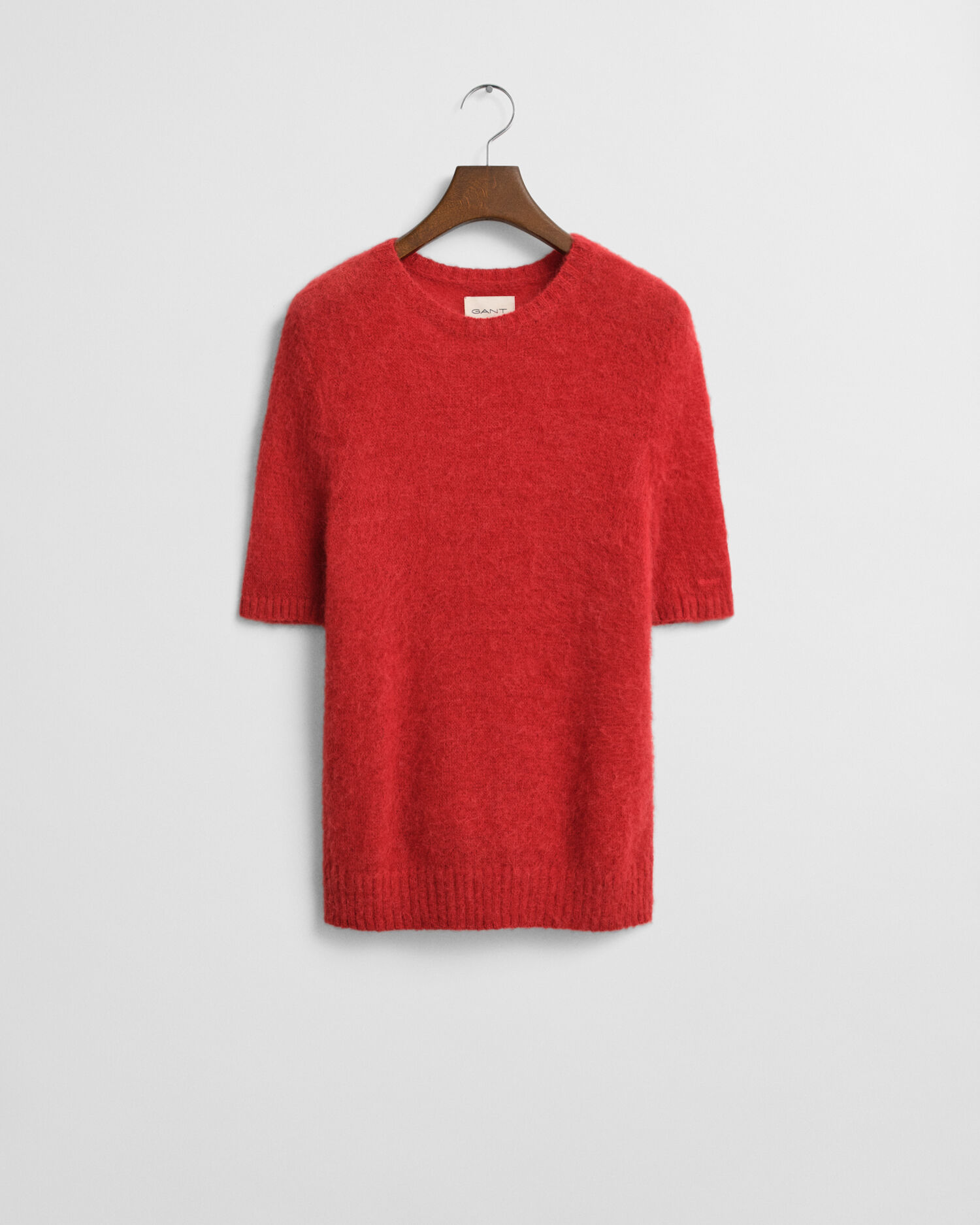 Mohair Blend Short Sleeve Crew Neck Sweater - GANT