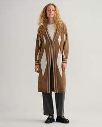 Argyle Long Cardigan