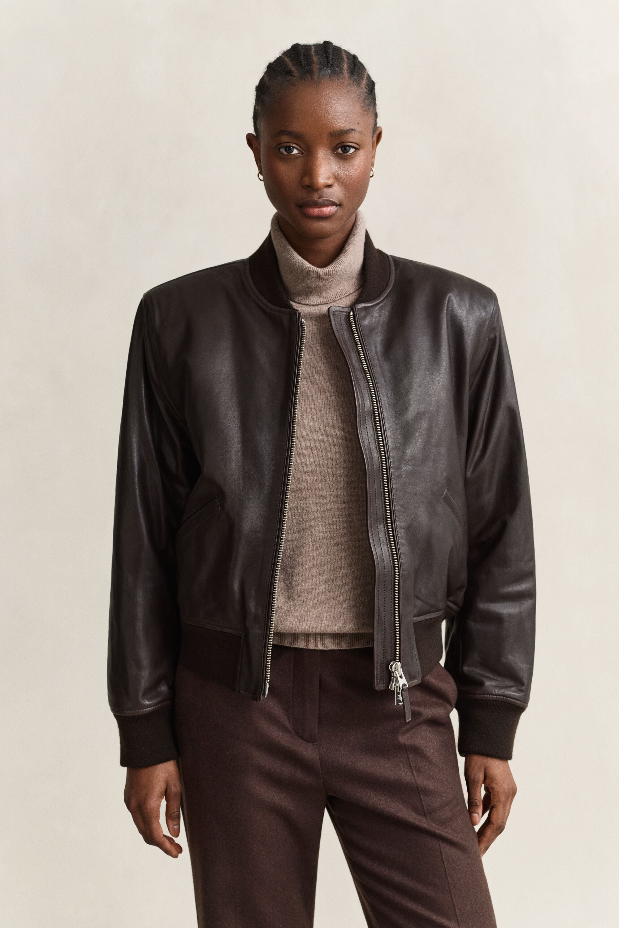 Leather Bomber Jacket