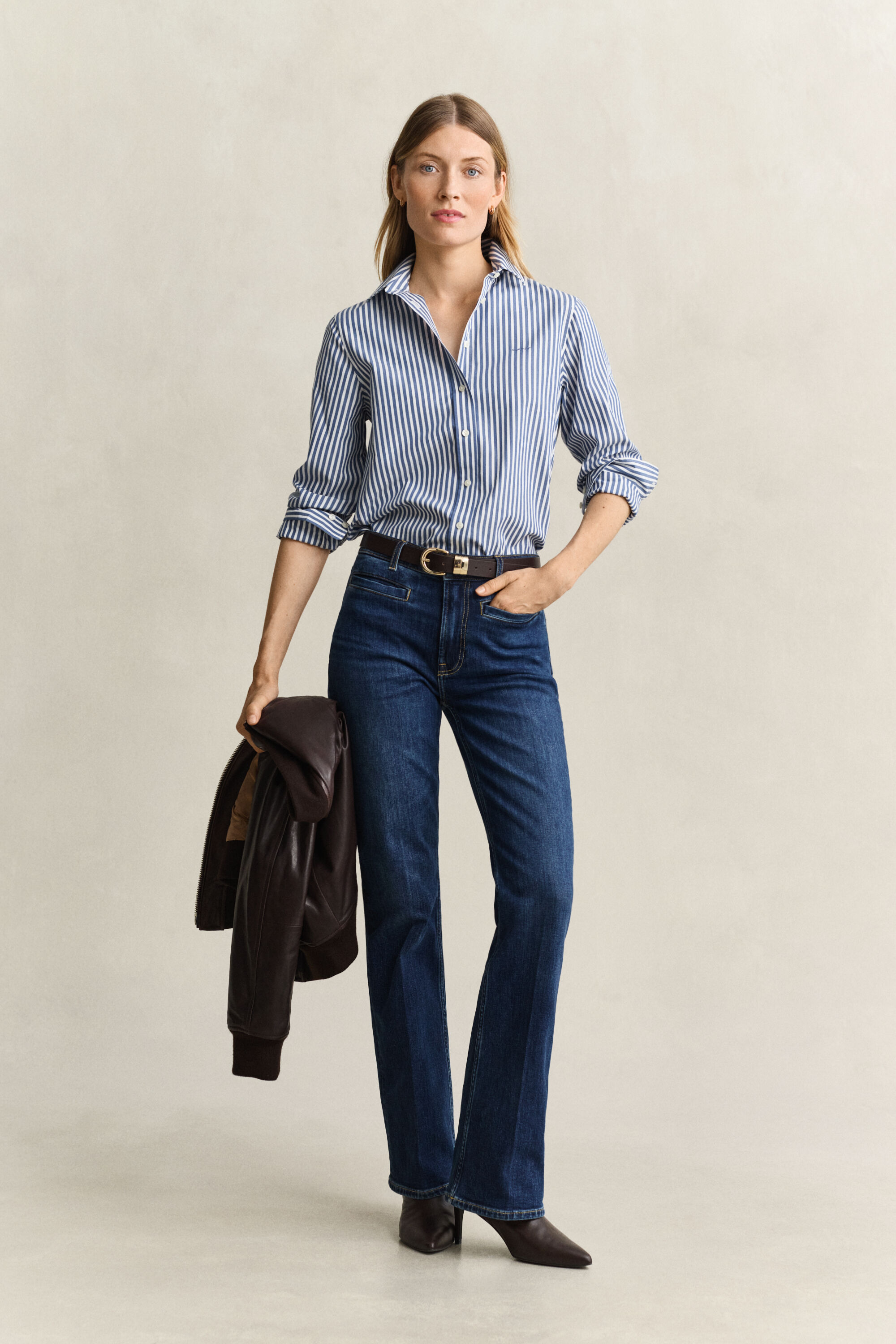 Classic Regular Striped Poplin Shirt