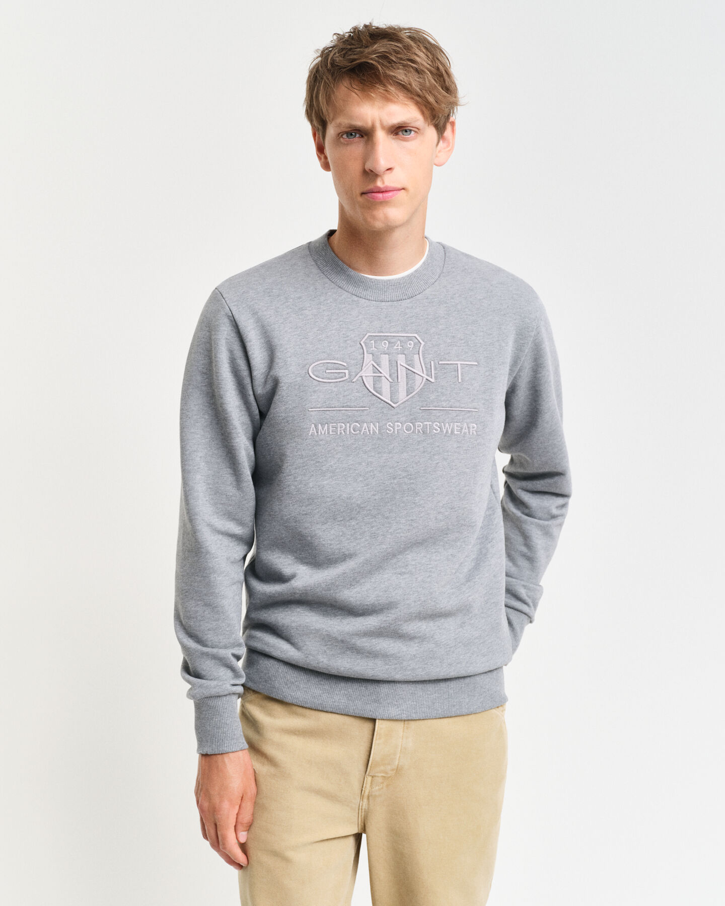 Tonal Shield Crew Neck Sweatshirt