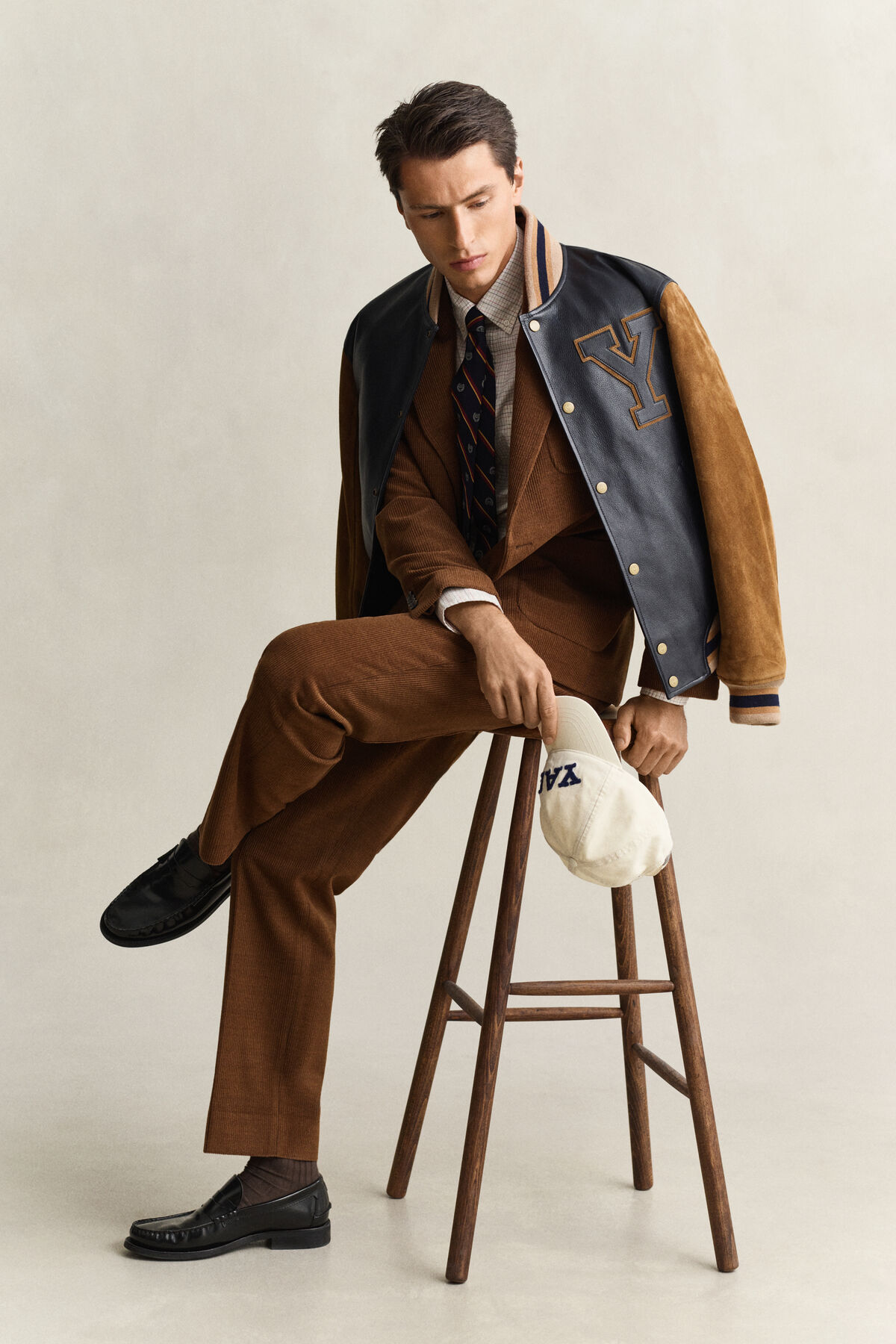 Gant x Yale Wool Corduroy Blazer — MAHOGANY BROWN