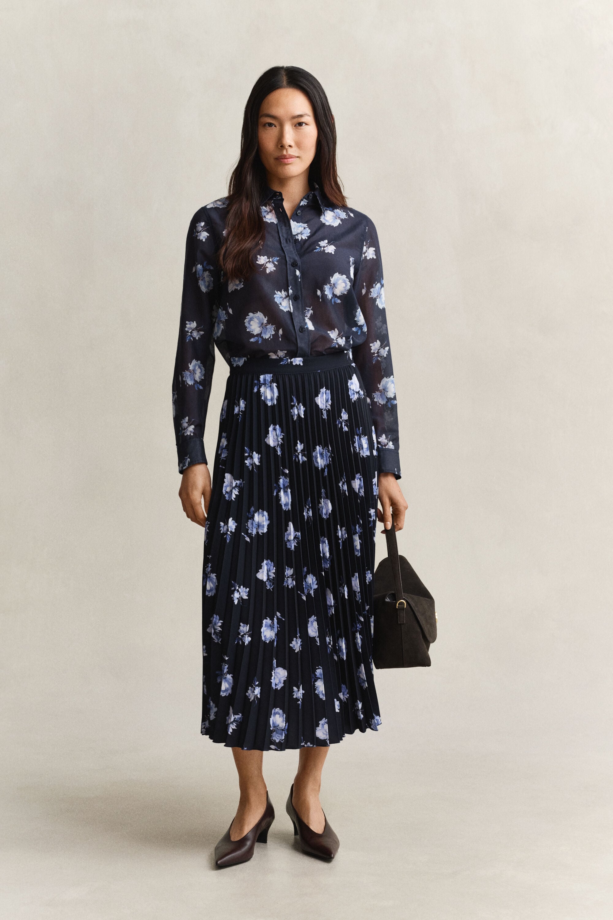 Floral Print Cotton Silk Shirt