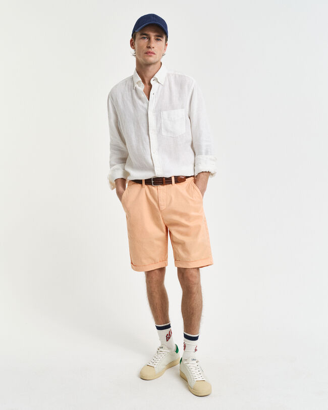Regular Fit Sunfaded Chino Shorts