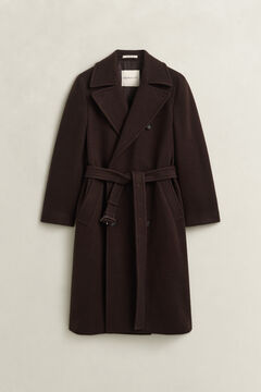 Utility Belted Coat — BLACK BROWN 1