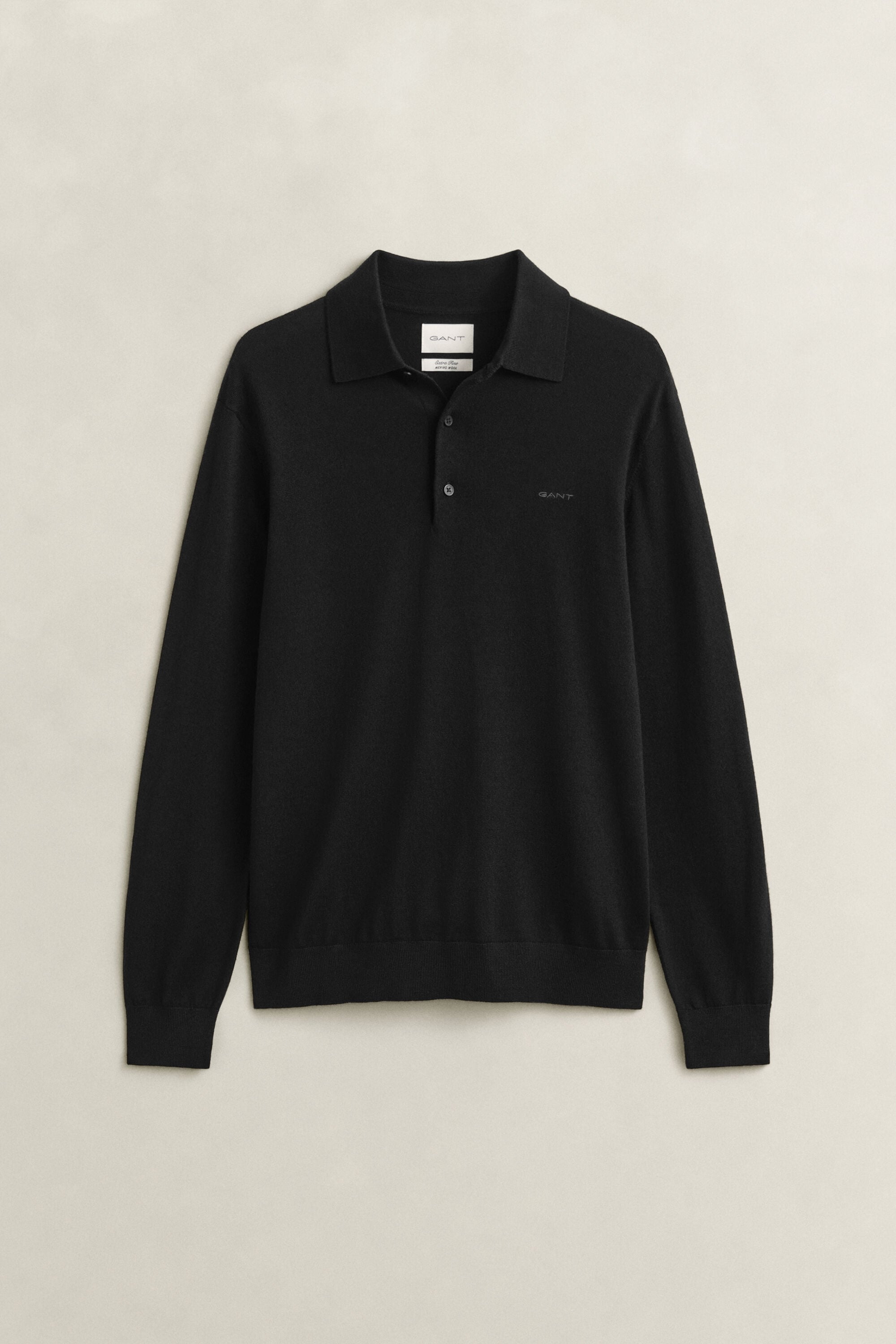 Extra Fine Merino Wool Polo Sweater