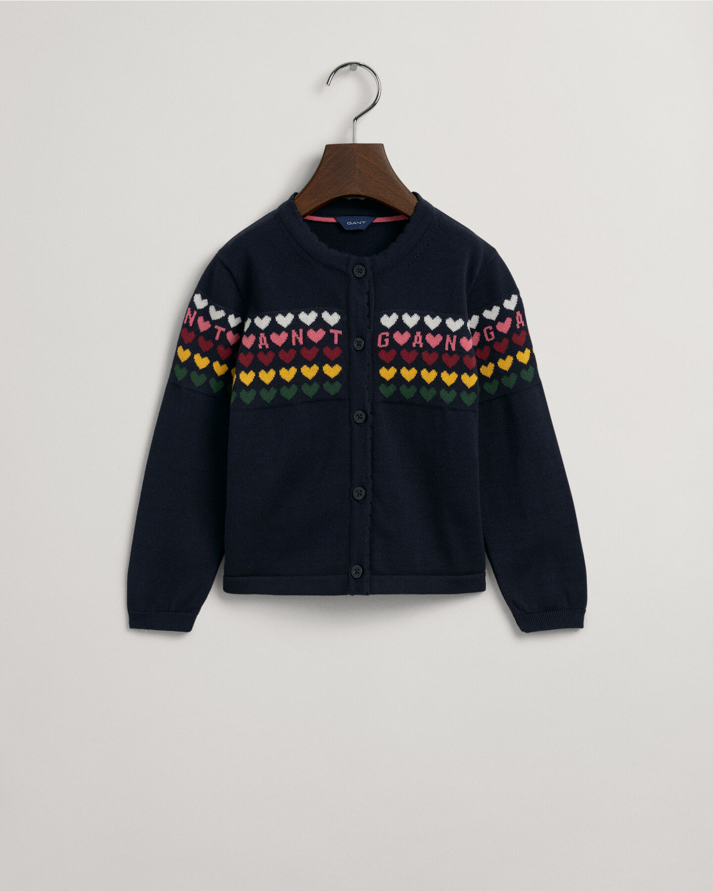 Girls Heart Knitted Cardigan