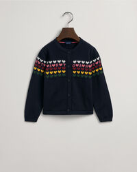 Girls Heart Knitted Cardigan