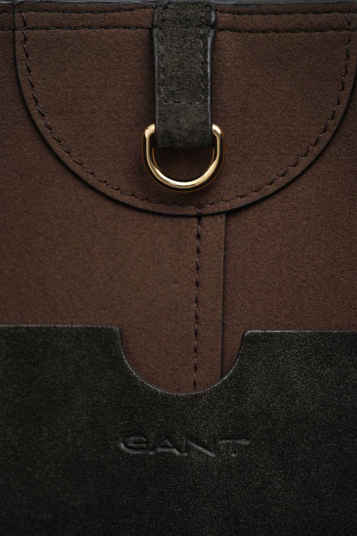 Suede Tote Bag — DEEP BROWN