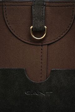 Suede Tote Bag — DEEP BROWN 2