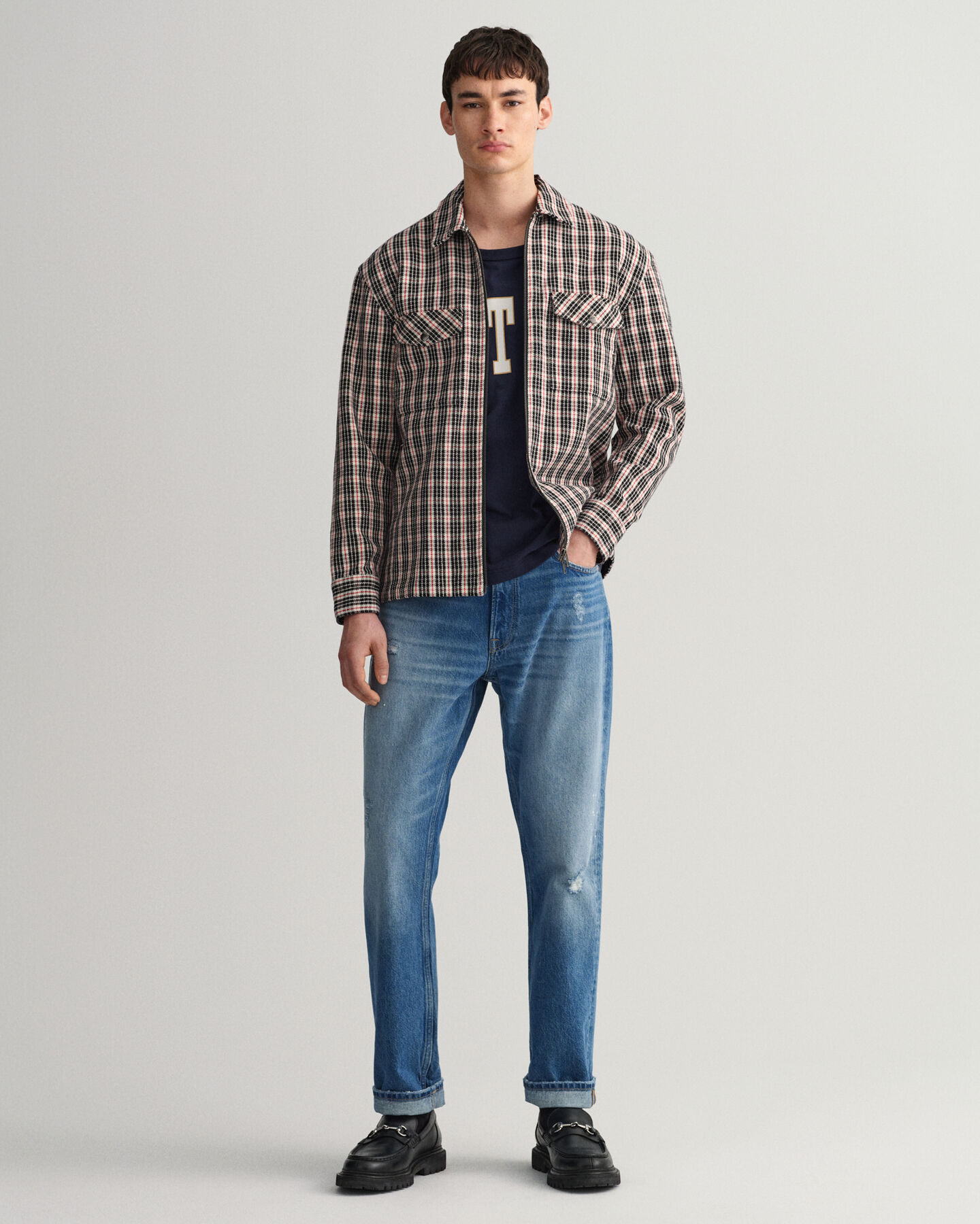 Relaxed Fit Heavy Twill Zip Shirt