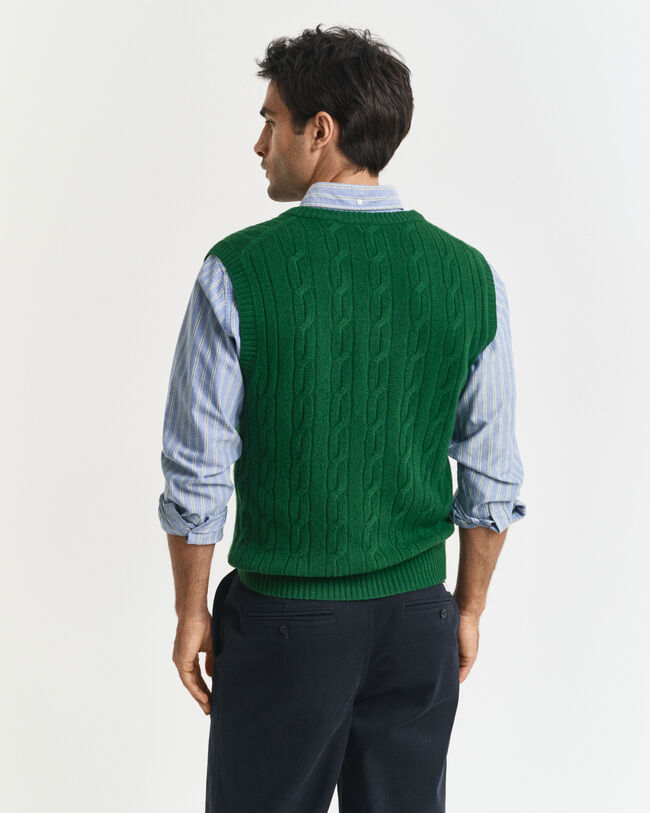 Lambswool Cable Knit Vest