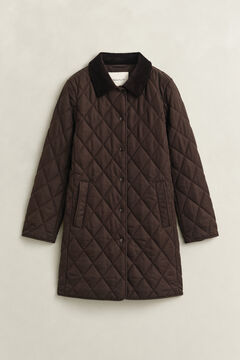 Fitted Quilted Coat — DEEP BROWN 1