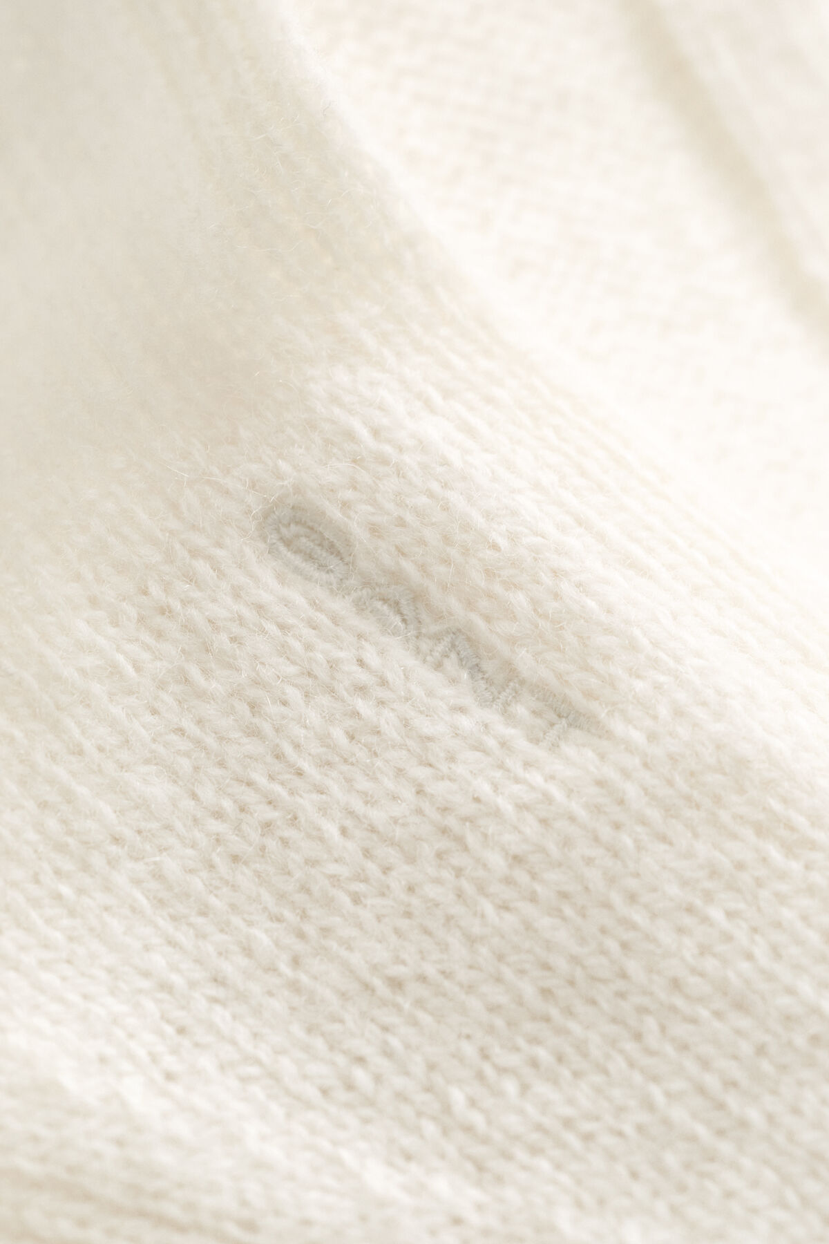 Wool Cashmere Triangle Scarf — CREAM