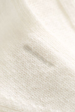 Wool Cashmere Triangle Scarf — CREAM 2