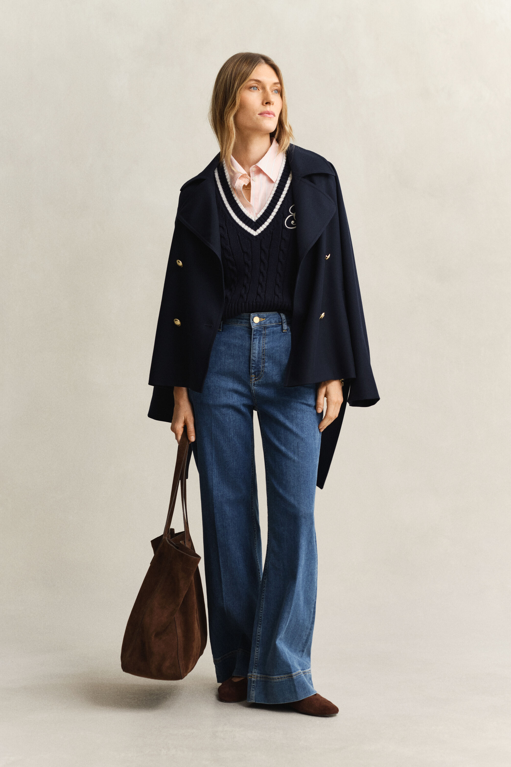 Cotton Cable Knit Vest