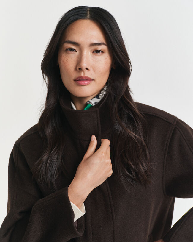 Short Wool Zip Jacket