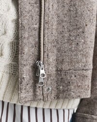 Contrast Collar Wool Jacket