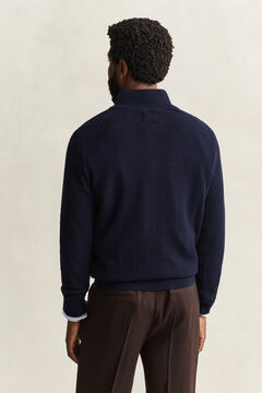 Herringbone Half-Zip Sweater — EVENING BLUE 2