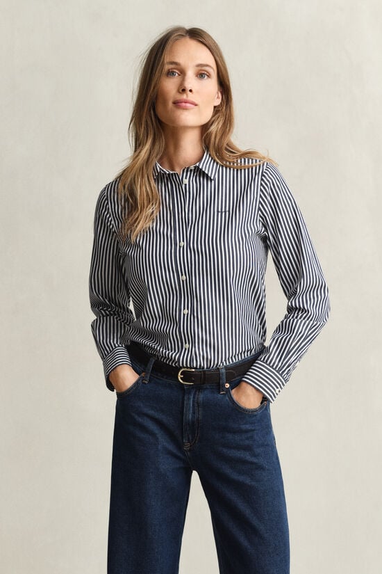 Regular Fit Classic Striped Poplin Shirt