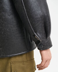 Worn-In Leather Shearling Jacket